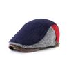 Men's Knitted Patchwork Newsboy Hat Warm Beret Cabbie Ivy Cap Adjustable Buckle Gatsby Style Casual Fashion Accessory