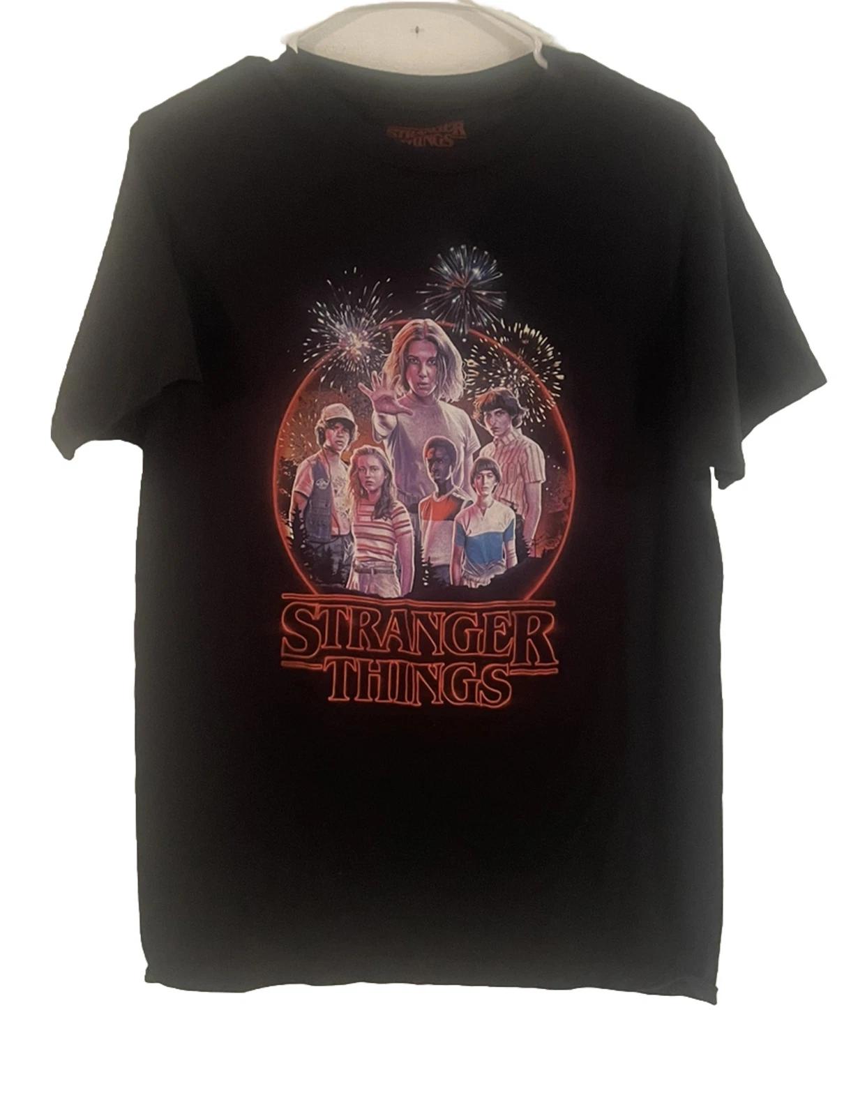 

Stranger Things Netflix Original Black Tshirt Adult Size Medium XL