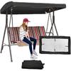 Outdoor Swing Canopy Replacement Cover 3 Seater 191x120x18cm/75x47x7'' Universal Patio Swing Cover,Waterproof Replacement Canopy Top Cover for Garden