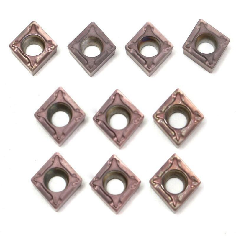 10pcs Carbide Inserts CCMT060204 CCMT0602 For Lathe Turning Tool Holder