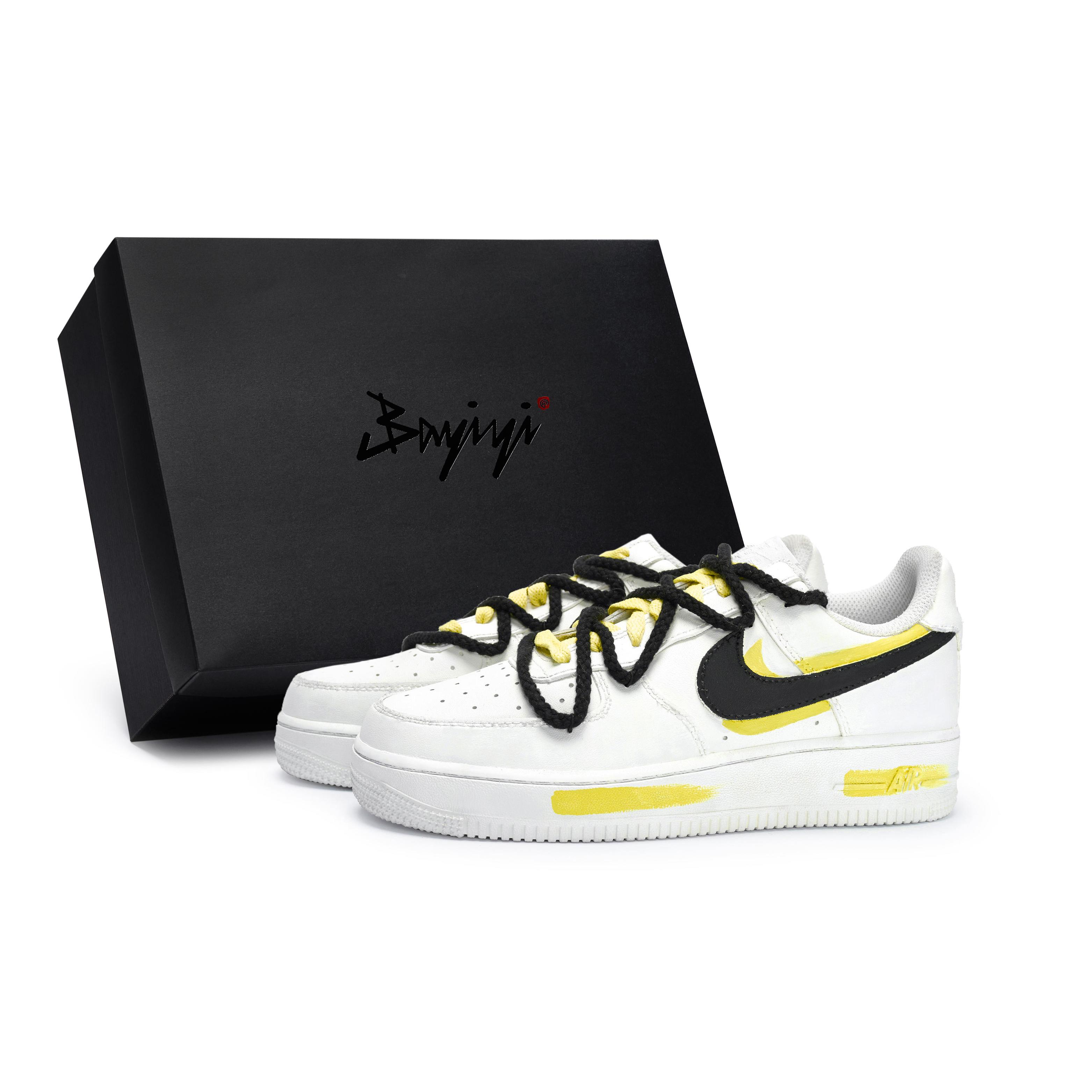 

Nike Air Force 1 Skateboard Shoes Unisex Low top Black/Yellow CW2288-111(Team80-S-BOX) 40