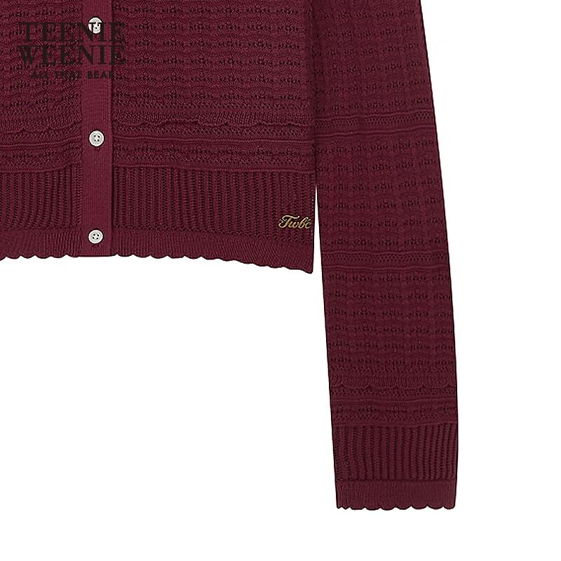 Teenie Weenie Women's Bear Letter Knit Cardigan