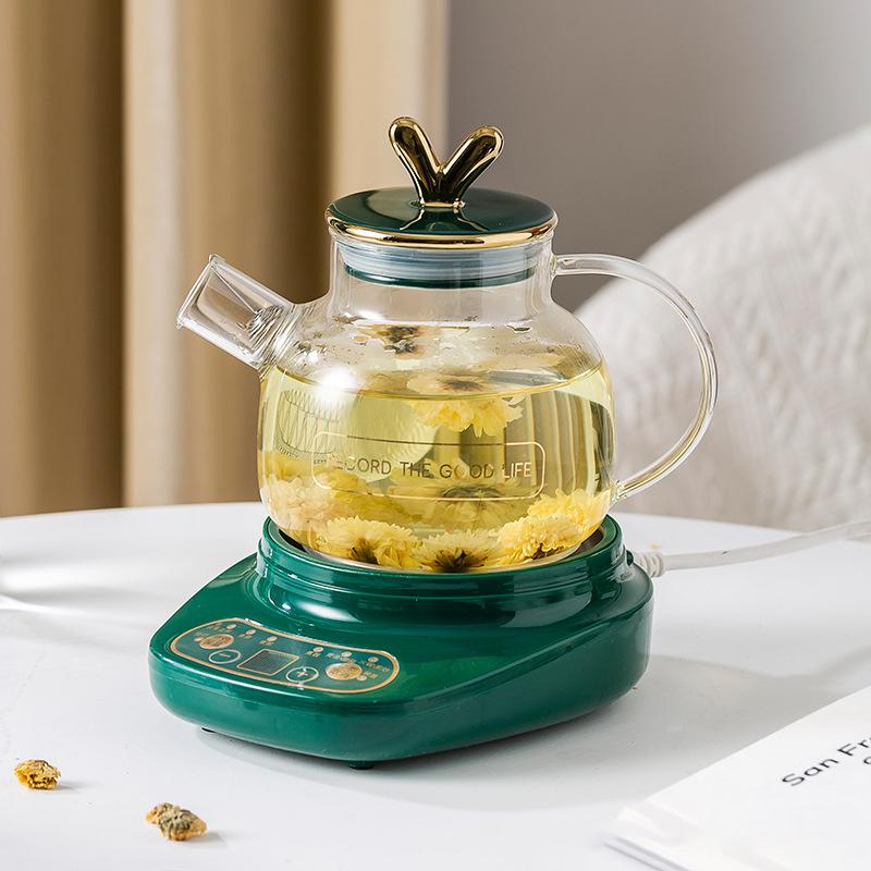 

Electric Kettle Boiled Sweet Soup Office Appearance Small Flower Pot Full Glass Multi-Functional Household Cooking Pot 220V