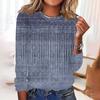 2025 Top 3D Floral Printed Women's Round Neck Long Sleeve T-shirt