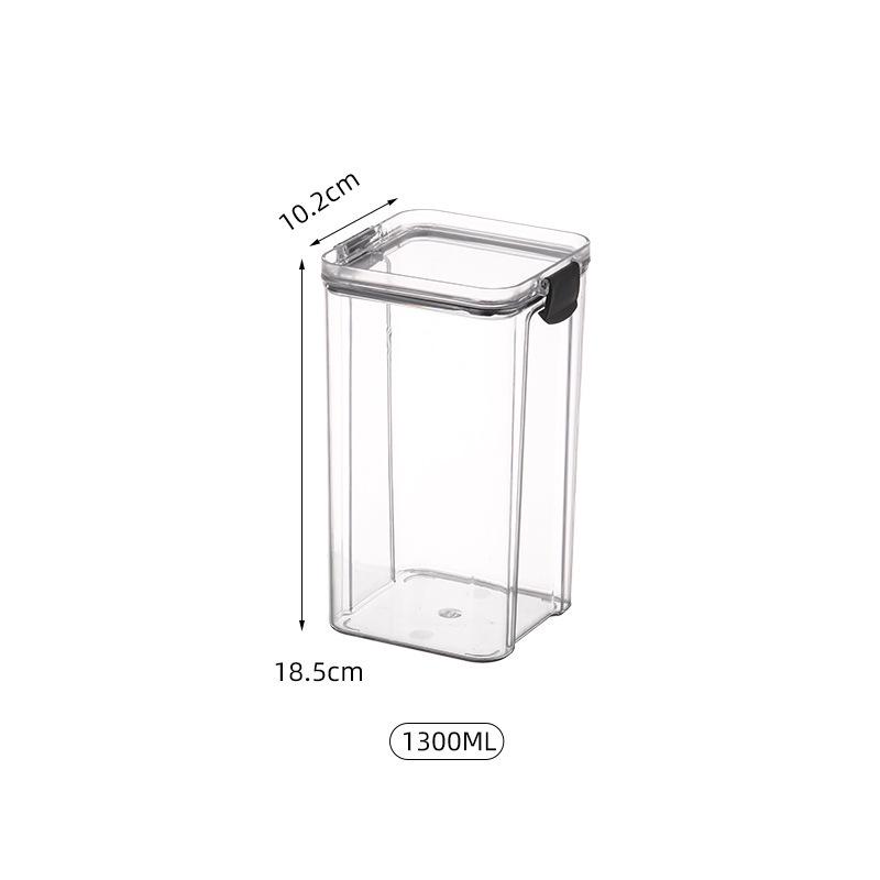 Five Grains Kitchen Airtight Square Spice Jar - Moisture-Proof Food Storage Container