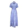 Summer Women's Dress Fashion Striped Short Sleeve Loose Midi Dresses