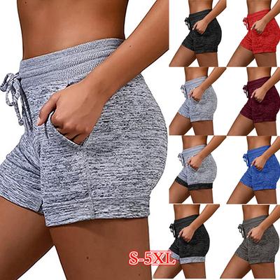 Short d'été court respirant pour femmes, Short de Sport avec cordon de serrage, taille élastique, exercice, Fitness, Yoga