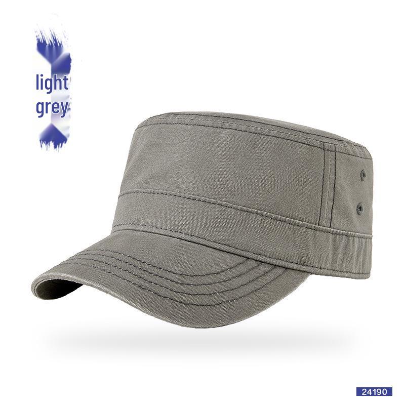 Large Head Military-Style Duckbill Cap - Sun Protection for Middle-Aged & Elderly Men