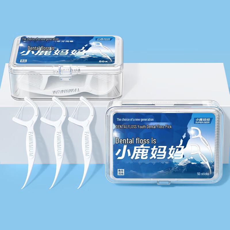 Xiaolu Mama High-Toughness Double Thread Dental Floss Picks, 150 Count