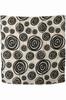 Cream and Black Scarf with Geometric Pattern - 180x90 , Cotton and Viscose