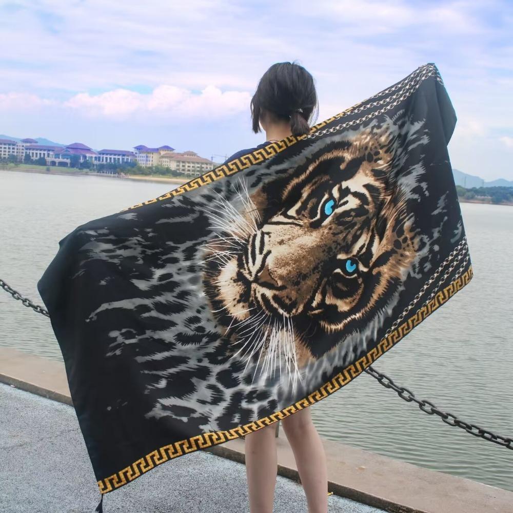 Chaka Salt Lake Great Northwest Tourism Ethnic Style Scarf Silk Scarf Women'S Summer Seaside Beach Shawl Sunscreen Thin