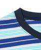 TAILOR STUDIO All Day Multi Stripe Short Sleeve T-Shirt (Blue)