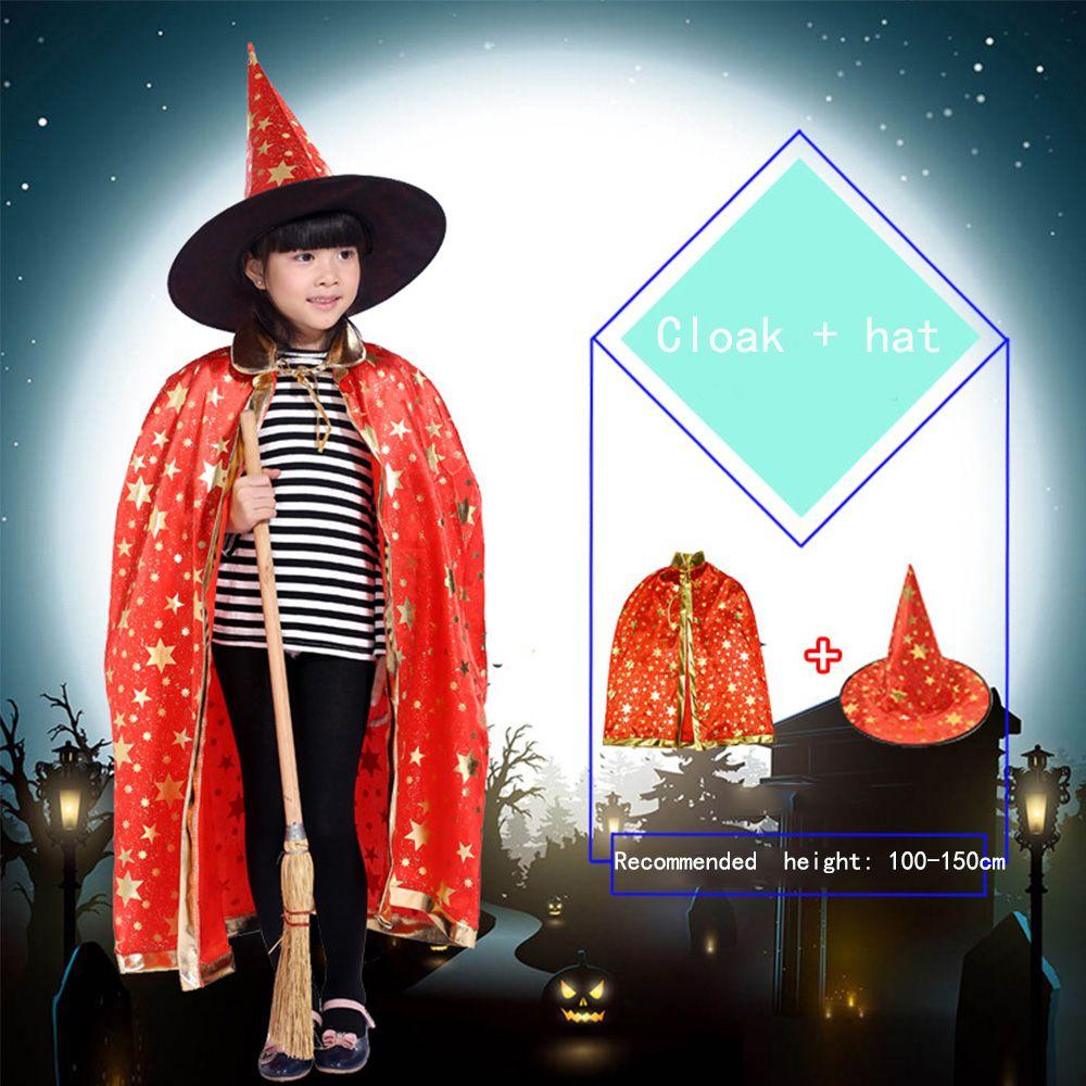 Children Cosplay Witch Clothes Cosplay Cloak Show Costumes Halloween Cloak Performance Costumes