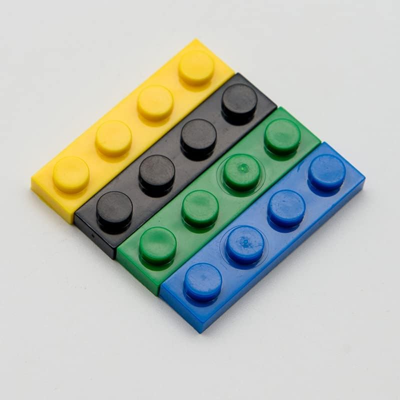 Classic Blue Plates Bulk, Blue Plate 1x4, Building Plates Flat 100 Piece, Compatible with Lego Parts and Pieces: 1x4 Blue Plates(Color: Blue)