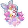 Ice Blue Gradual Change Butterfly Digital Aluminum Film Balloon Set Photo Dream Scene Arrangement Birthday Party