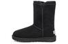 Charme UGG Bailey Button Versão Alfabeto Metálico Forrado com Lã Preto Feminino 1114970-BLK