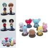 Exquisite 7pcs Set Of Kpop Bangtan Boys Star Figure Dolls For Unique Decor