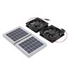 Yağmur Korumalı Güneş Enerjili Egzoz Fan Kiti 2x5W Egzoz Havalandırma Soğutma Fanı 10W Katlanabilir Güneş Paneli ile Dış Mekan   Evcil Hayvan Evi Yardımcı Oda İçin