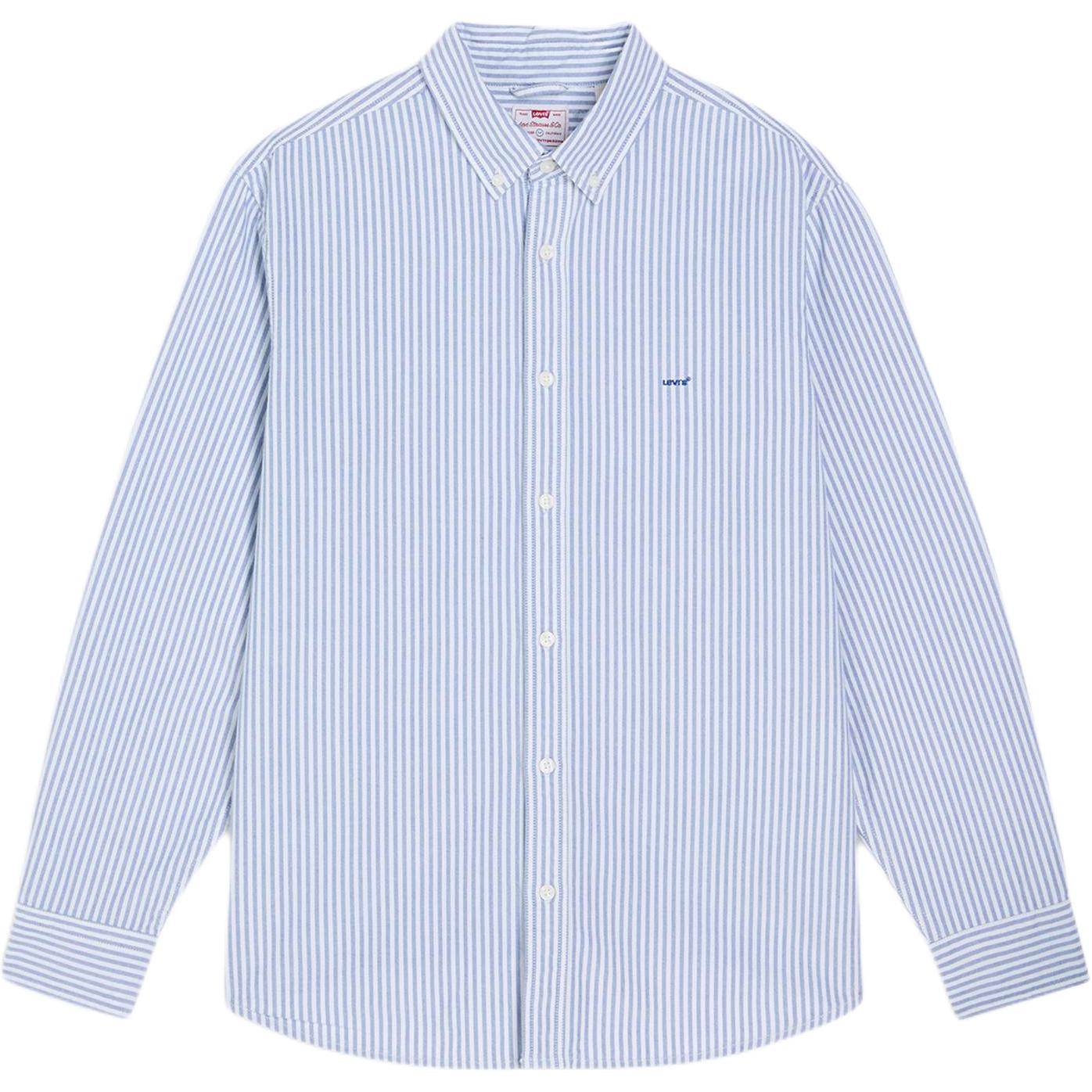 

Levis Повседневная Свободная Мягкая Простая Полосатая Рубашка на Пуговицах с Длинным Рукавом Мужские рубашки A7210-0023 XL