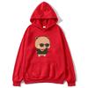 Red Flower From Panda BuBu To Bear DuDu Hoodie Cute Baby Bears Sweatshirts Couple Clothes Women's Streetwear