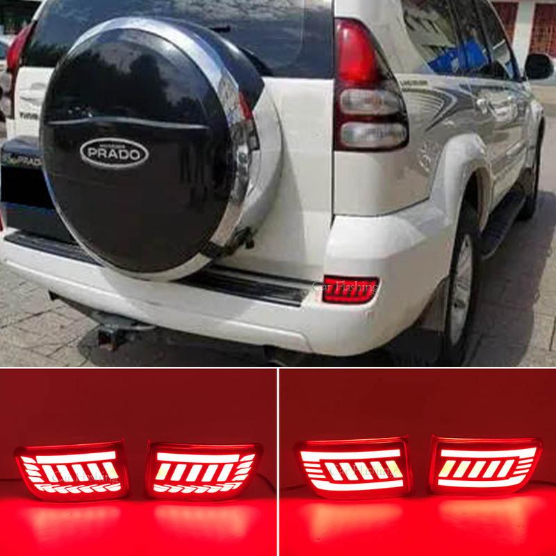 LED Rear Lights For Toyota Land Cruiser Prado LC120 Fj120 120 4Runner 2003-2009 Reflector Brake Bumper Lamp