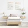 VidaXL Bettgestelle ohne Matratze Sonoma-Eiche 75x190 cm, Schlafzimmermöbel, Lattenrost, Einzelbett, Bett, Bettgestell, Bett 861095
