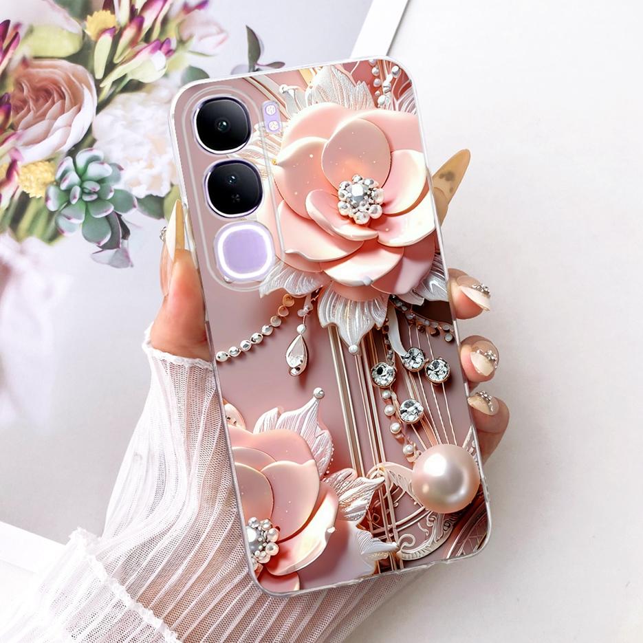 For Vivo V40 Lite 4G 5G Case V2417 Cool Lion Butterfly Painted Cover For Vivo Y200 5G Soft Slim Phone Case For Vivo Y300 5G Bags