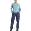 Timberland Loose Fit Crew Neck Letter Print Long Sleeve T-Shirt Women tops Blue A6D8J-DR5