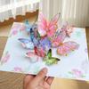 Neue 3D-Schmetterlings-Pop-up-Karte Beste Wünsche Gänseblümchen Postkarte Ornament Einladungen Glückwunschkarte Muttertag