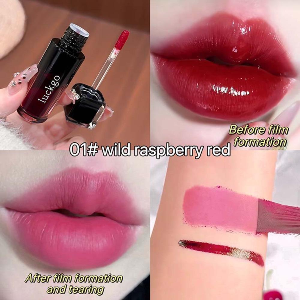 LUCKGO Afpelbare Lipstain Mat Koreaans Waterdicht Afscheur Lipgloss Zweetbestendig Langdurig Niet-overdraagbare Lip Tint Make-up