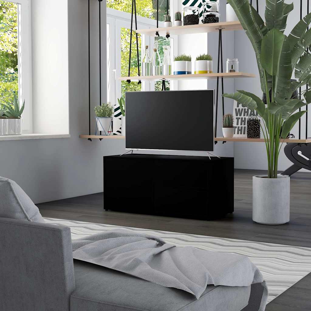 TV Cabinet Black 80 x 34 x 36 cm Particleboard