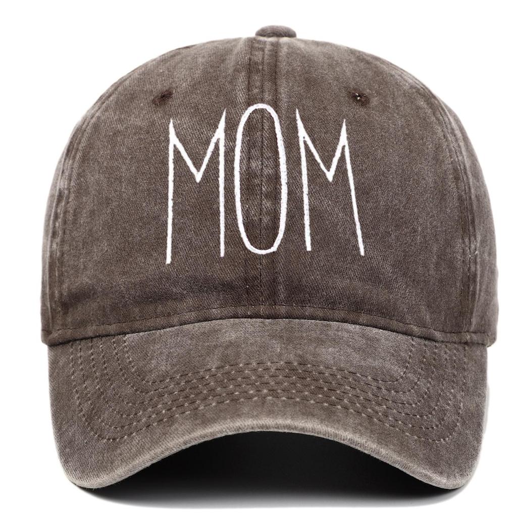 Vintage Embroidered Cotton Baseball Cap - Distressed Style for Couples