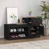 Shoe Cabinet Black 100x42x60 Cm Particleboard