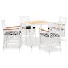 Day and Night - Day and Night Garden Dining Set 5 Pieces White Synthetic Rattan