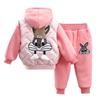 2025 Girls' Autumn/Winter Hoodie Set: Fleece-Lined Vest & Thickened Small Fragrance Style for Medium/Large Children
