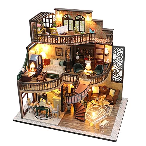 Fashion Alley Miniature Dollhouse Kit, Tsukumukaku, Handmade Kit for Beginners, Includes Acrylic Case (M2132Z)