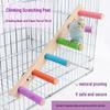 Budgie Toys Wooden Climbing Rope Ladder - Peony Interactive Swing & Beak Grinder for Small Birds In Birdcages