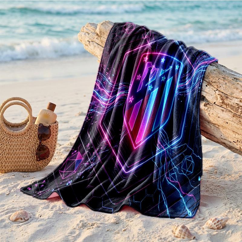 Atletico Madrid Print Microfiber Beach Towel Quick Dry Absorbent Large Towel For Beach Swimming Travel
