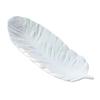 White Feather Jewelry Tray, Plaster Feather Trinket Dish, Decorative Wing Jewelry Dish for Earrings Necklaces Bracelets Dressing Table Decor
