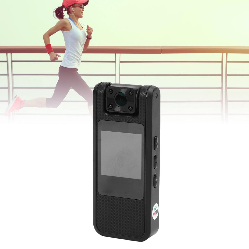 4K Body Worn Camera Action Camera 180 degrees  Rotatable Lens Night   Law Enforcement Recorder 1080P HD Wearable Video Camera with Back Clip