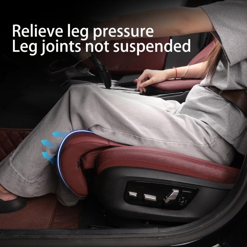 Extended Leg Rest Auto Seat Cushion Leather Universal Vehicle Fit Humanized Designs Vehicle Seat Pad for Fatigue Relief