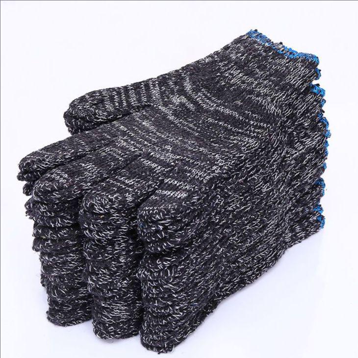 Herren Arbeitshandschuhe mit rutschfester Handfläche - Langlebig, verschleißfestes Weißes Baumwollmaterial für Herbst/Winter