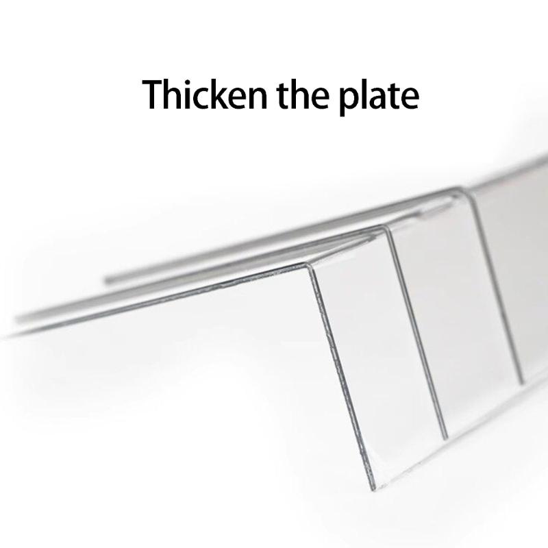 Set Of 10 Strong PVC Shelf Guards with Strong Adhesive Practical Transparent Shelf Barrier for Home Office Or Retail