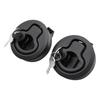 4 Pcs Boat RV Yacht Deck Hatches Door Lock w/Keys Pull Latches Lift Handle