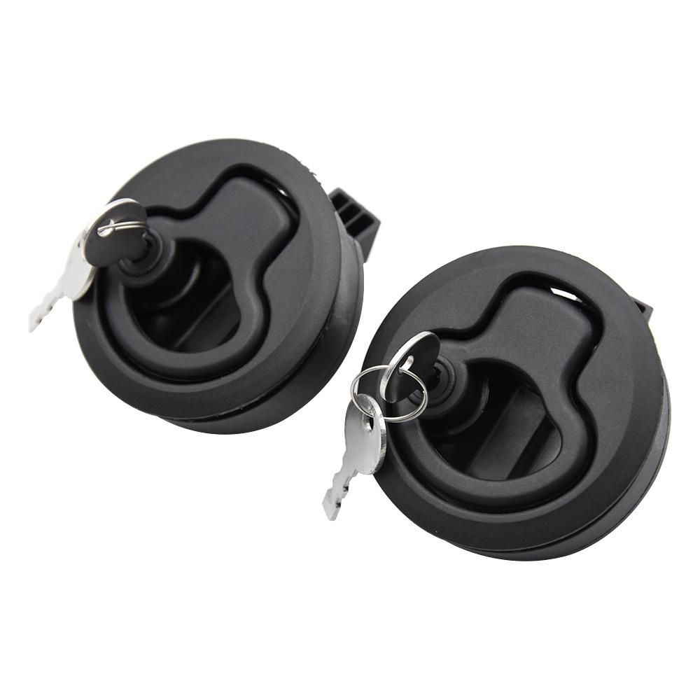 4 Pcs Boat RV Yacht Deck Hatches Door Lock w/Keys Pull Latches Lift Handle
