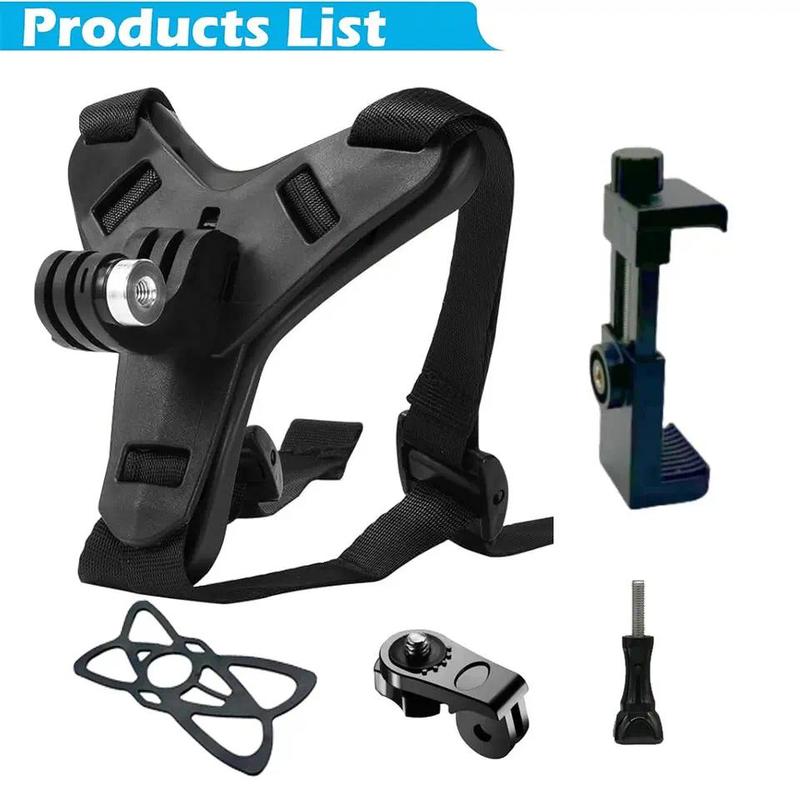 Motorcycle Helmet Strap Mount Cellphone Stand Holder For Camera Mobile Phone Support Live Cycling Record Camera Phone Bracket