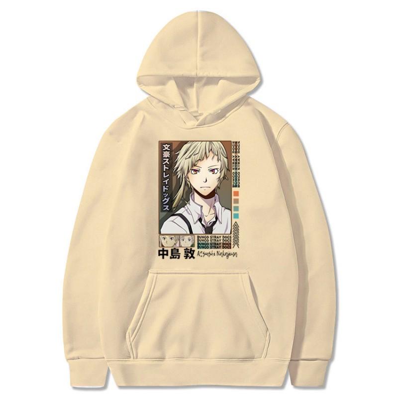 Bungo Stray Dogs Anime Hoodie Lässiger Fleece Pullover für Jugendliche