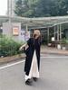 Women's Japanese Retro Chic Two-Piece Set: Long/Short Sleeve Loose Shirt & Lace Wide-Leg Pants