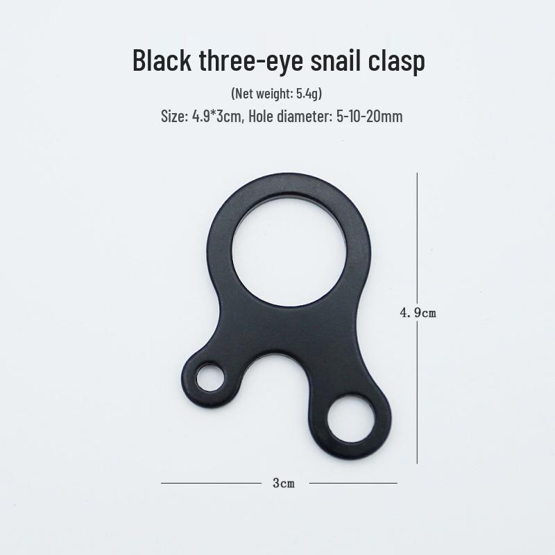 

Aluminum Alloy Windproof Tent Tarp Snail Buckle - Anti-Slip Rope Tension Adjuster чорний