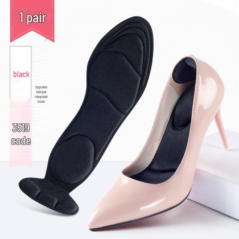 Women's 4D Insole: Breathable, Sweat-Absorbent, Shock-Absorbing, Anti-Slip Heel Cushion for Comfort In Long-Standing High Heels.